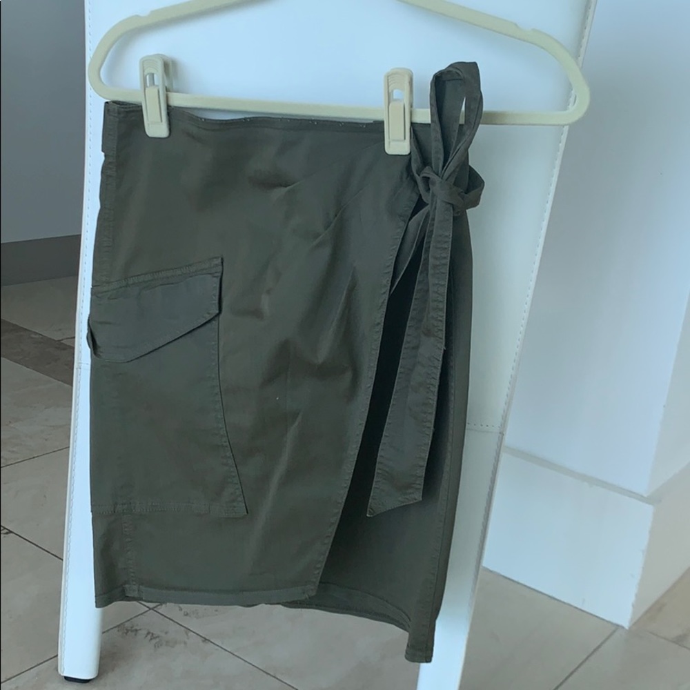 Army green miniskirt